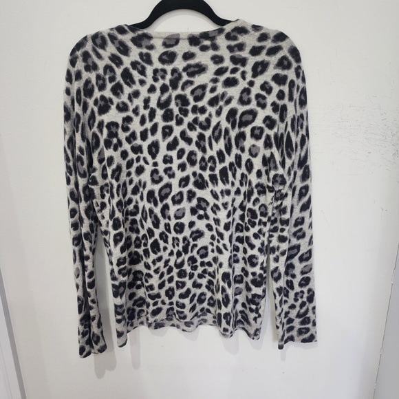 CHARTER CLUB LUXURY 100% CASHMERE SWEATER LEOPARD PRINT PULLOVER CREWNECK XL - Picture 6 of 6